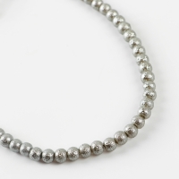 Бусины из стекла, набор 140 шт., диаметр 1 шт. — 6 мм, цвет серебряный Бусины из стекла, набор 140 шт., диаметр 1 шт. — 6 мм, цвет серебряный