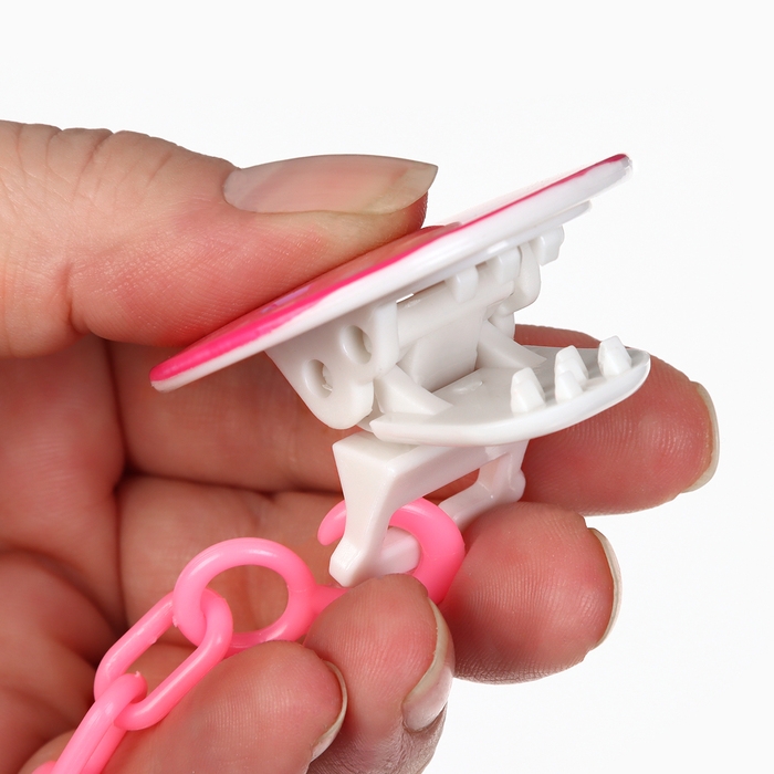 Набор: Соска - пустышка с держателем &laquo;Слоник&raquo;, анатомическая +6 мес, цвет розовый