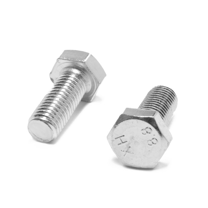 Болт ТУНДРА, оцинкованный, DIN 933, класс прочности 8.8, М12х30 мм, 5 кг