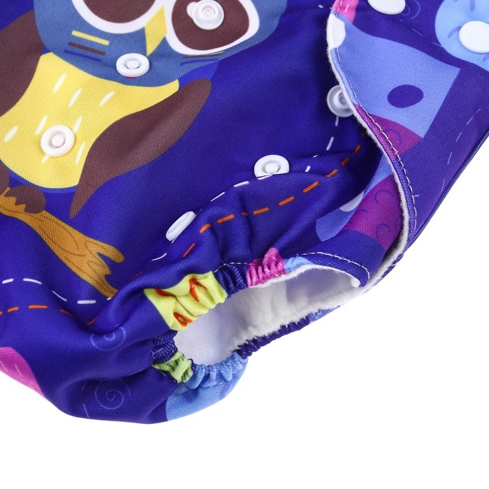 Трусики-подгузник, многоразовый &laquo;Совушка&raquo;, цвет фиолетовый, Крошка Я