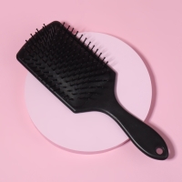 Расчёска массажная, 8 &times; 24 см, цвет чёрный