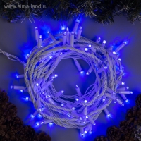 Гирлянда «Нить» 10 м, IP65, УМС, белая нить, 100 LED, свечение синее, 220 В Гирлянда «Нить» 10 м, IP65, УМС, белая нить, 100 LED, свечение синее, 220 В