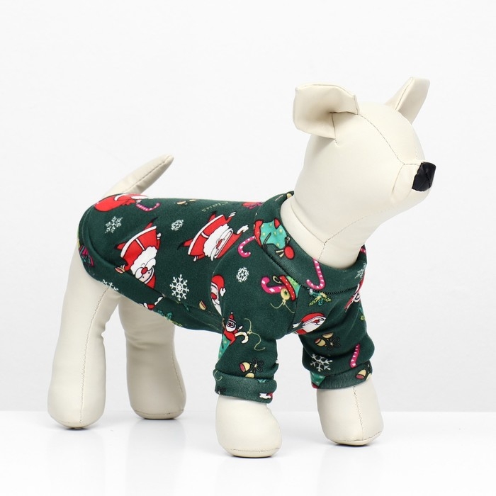 Новый год. Кофта новогодняя для животных Новый год. Кофта новогодняя для животных "Подарки", размер XS, зелёный (ДС 20, ОШ 22, ОГ 30 см)