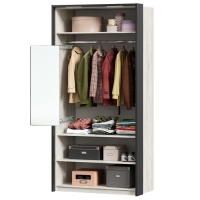 Зеркало выдвижное в шкаф на рельсах, 90 х 35см, черное Зеркало выдвижное в шкаф на рельсах, 90 х 35см, черное