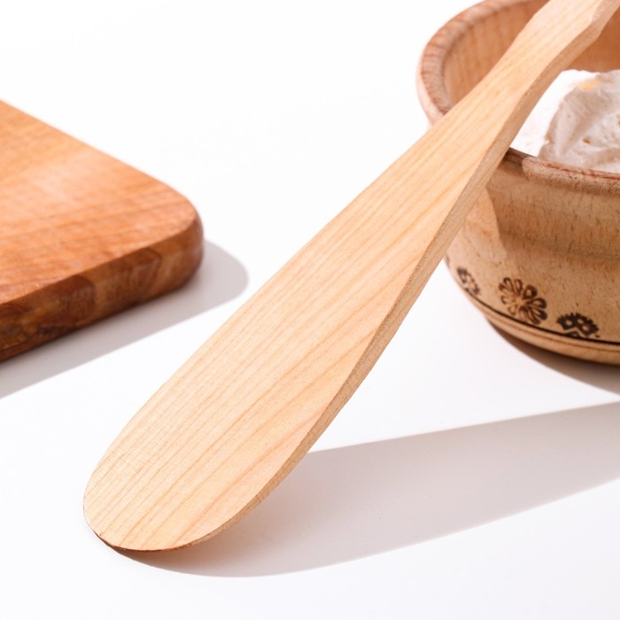 Лопатка, кухонная, с резной ручкой, можжевельник, 27 см,