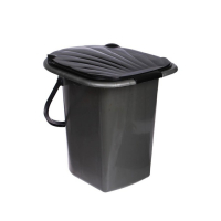 Ведро-туалет, h = 40 см, 17 л, серое