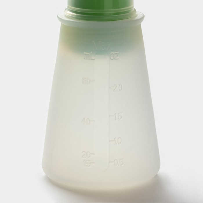 Кисть с резервуаром для масла Доляна «Олио», силикон, 70 мл, 11 см, цвет зелёный Кисть с резервуаром для масла Доляна «Олио», силикон, 70 мл, 11 см, цвет зелёный