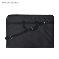 Папка для чертежей и рисунков А2, 640 х 450 х 30 мм, с ручками, текстильная, Estado, 3 кармана, цвет чёрный,