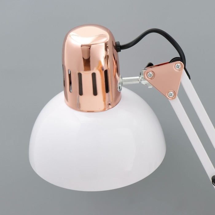 Настольная лампа Настольная лампа "Джоел" Е27 40Вт бело-золотой 15х15х63 см RISALUX