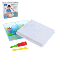 Конструктор с болтовым соединением «Забавные фигуры», с отвёрткой и ключом, 129 деталей Конструктор с болтовым соединением «Забавные фигуры», с отвёрткой и ключом, 129 деталей