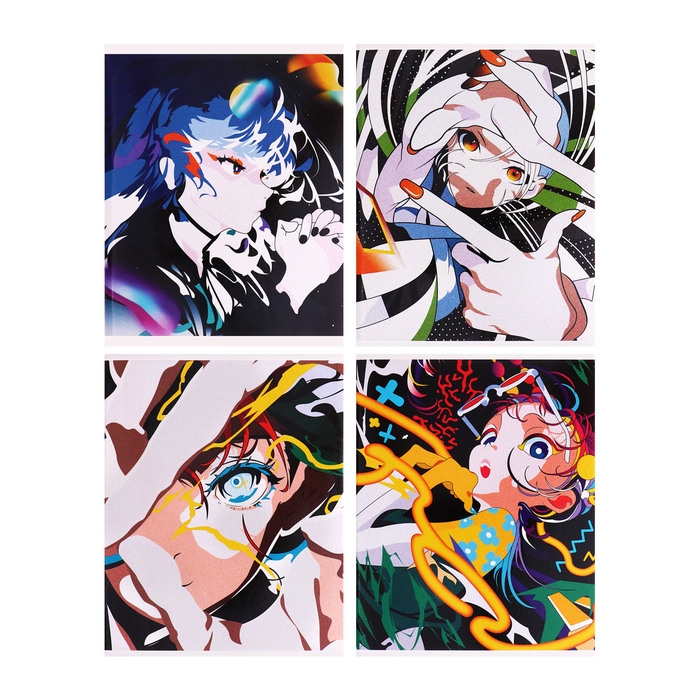 Тетрадь 96 листов в клетку Calligrata Тетрадь 96 листов в клетку Calligrata "Аниме", обложка мелованный картон, глянцевая ламинация, блок офсет МИКС