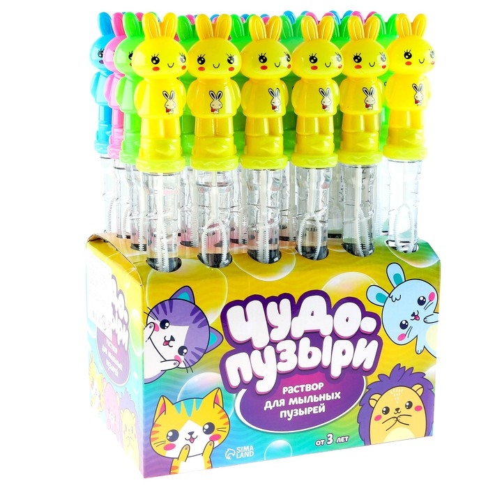 Мыльные пузыри &laquo;Зайчик&raquo;, 100 мл, МИКС