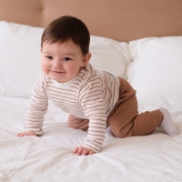 Лонгслив детский Крошка Я, BASIC LINE, рост 62-68 см, полоска бежевая Лонгслив детский Крошка Я, BASIC LINE, рост 62-68 см, полоска бежевая