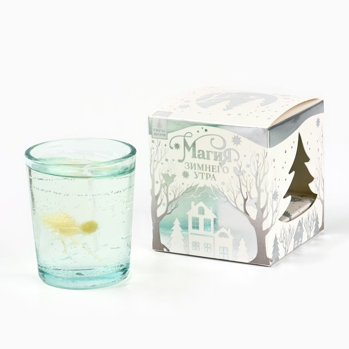 Свеча гелевая новогодняя в стакане с декором внутри «Новый год: Цветочнаяя» 5 х 5 х 6 см Свеча гелевая новогодняя в стакане с декором внутри «Новый год: Цветочнаяя» 5 х 5 х 6 см