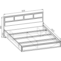Кровать Зара 1600х2000 крафт белый
