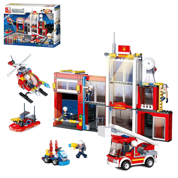 Конструктор &laquo;Пожарная станция&raquo;, 612 деталей