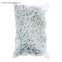 Цепь короткозвенная ТУНДРА krep, DIN766, диаметр 6 мм, сварная, оцинкованная, 10 м Цепь короткозвенная ТУНДРА krep, DIN766, диаметр 6 мм, сварная, оцинкованная, 10 м