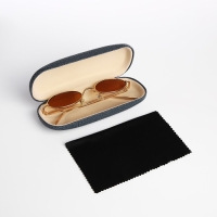 Футляр для очков на хлопушке, длина 16 см, цвет серый Футляр для очков на хлопушке, длина 16 см, цвет серый