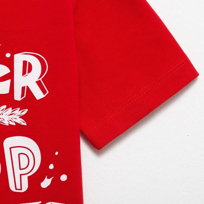 Футболка детская MINAKU "Dreaming" цвет красный, рост 128