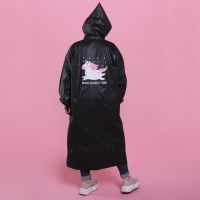 Дождевик взрослый плащ &laquo;Время дождя и чудес&raquo;, размер 42-48, 60 х 110 см, цвет чёрный