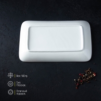 Блюдо фарфоровое прямоугольное Доляна White Label, 24,5&times;15,5 см, цвет белый