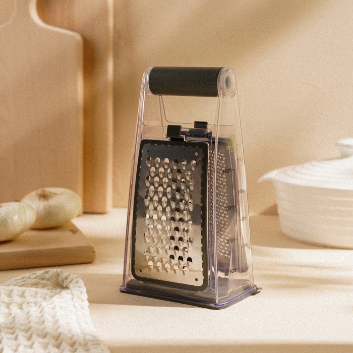 Тёрка двухсторонняя SL Home &laquo;Оливковая роща&raquo;, 13,2&times;8,4&times;24,3 см, противоскользящее основание, цвет оливковый