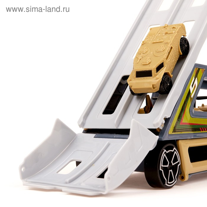 Грузовик «Трейлер» с 6 машинами и вертолетом Грузовик «Трейлер» с 6 машинами и вертолетом