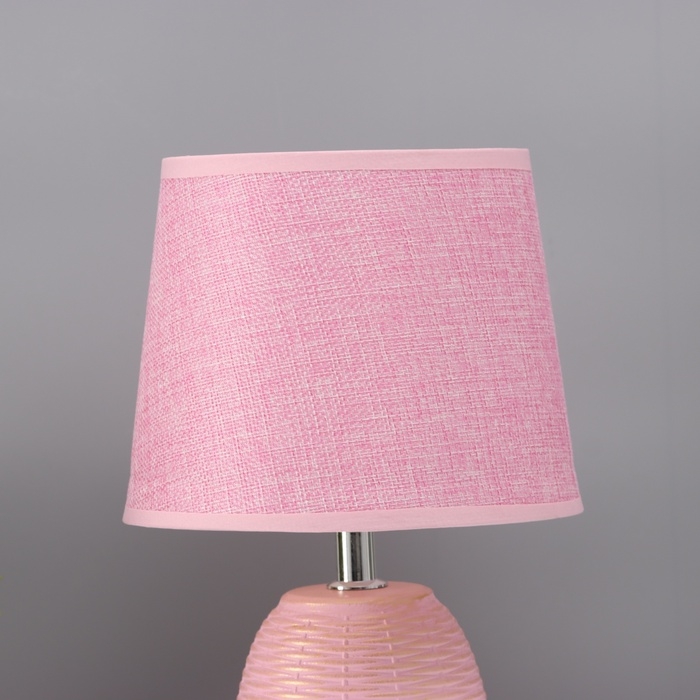 Лампа настольная "Плетение" 1х40Вт Е14 розовый  20х20х34см