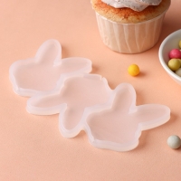 Форма для леденцов Доляна &laquo;Заяц&raquo;, силикон, 13&times;7,5&times;0,7 см, 3 ячейки