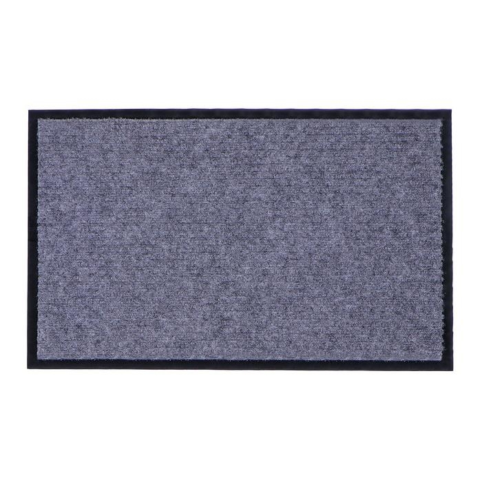 Коврик придверный влаговпитывающий, ребристый, &laquo;Стандарт&raquo;, 50&times;80 см, цвет серый