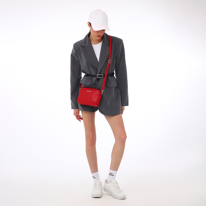 Сумка женская через плечо TEXTURA, маленький размер, цвет красный