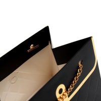 Пакет для цветов, ручка цепь, "Чёрный", с золотым тиснением, 15 х 10,5 х 10 см Пакет для цветов, ручка цепь, "Чёрный", с золотым тиснением, 15 х 10,5 х 10 см