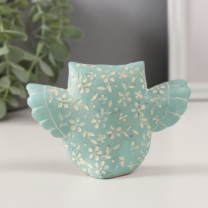 Сувенир полистоун "Цветной филин с расправленными крыльями" геометрич. узоры 11,5х3,2х7,8 см   10323