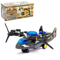 Самолет «Армия», работает от батареек, световые и звуковые эффекты Самолет «Армия», работает от батареек, световые и звуковые эффекты