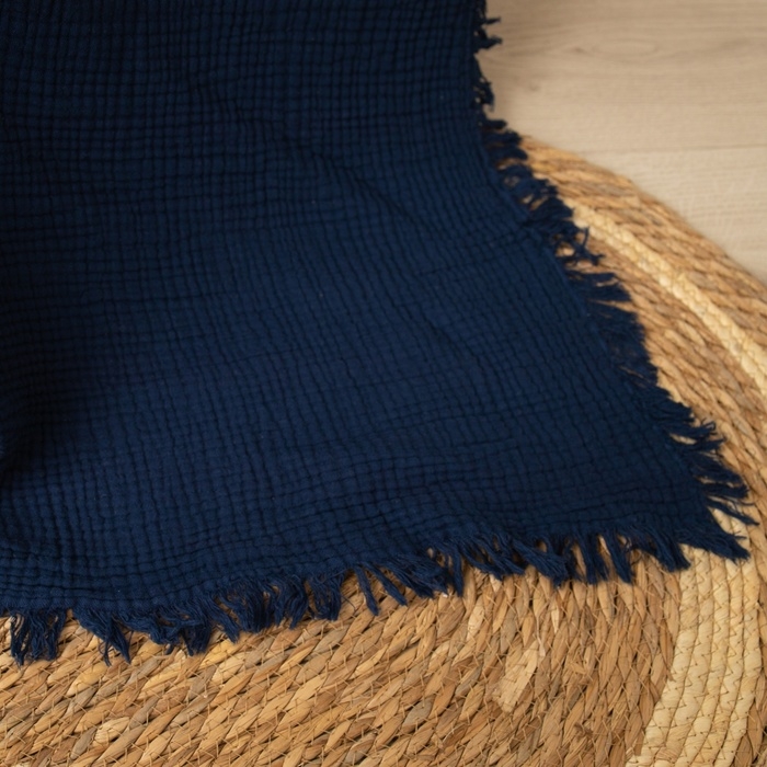 Плед SL Home 4х слойн.муслин 130*170 см, цв.синий 100% хлопок