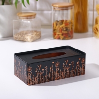 Подставка для салфеток &laquo;Луг&raquo;, 21,5&times;11,5&times;7 см, цвет чёрный