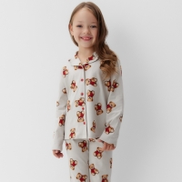 Пижама детская (рубашка и брюки) KAFTAN "Мишка в шарфе" р.36 (134-140) Пижама детская (рубашка и брюки) KAFTAN "Мишка в шарфе" р.36 (134-140)