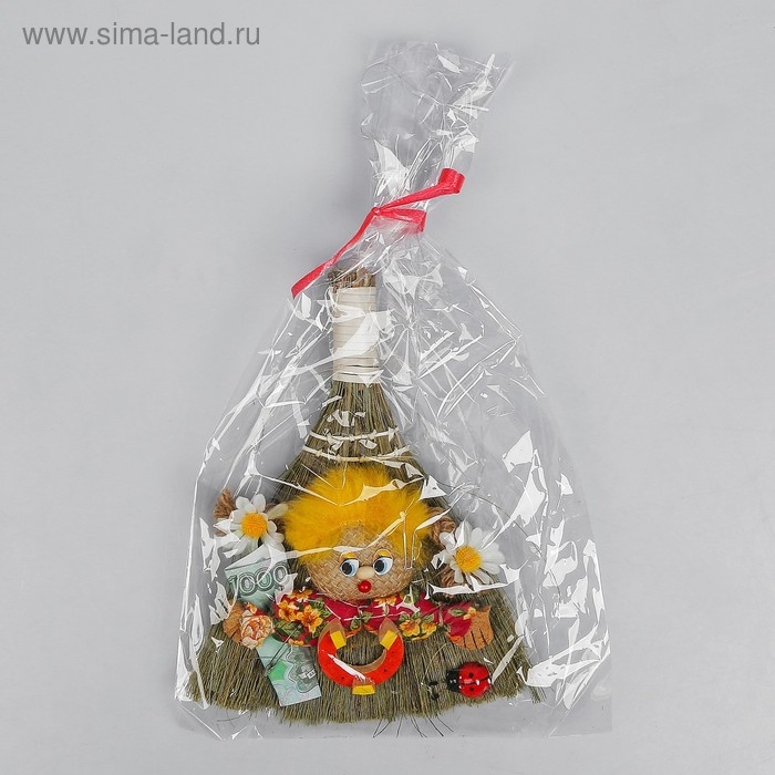 Оберег &laquo;Домовушка Тюха&raquo;, на венике, микс