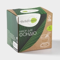 Набор для фондю керамический BellaTenero, 5 предметов: чаша 250 мл, подставка, 4 шпажки, цвет белый Набор для фондю керамический BellaTenero, 5 предметов: чаша 250 мл, подставка, 4 шпажки, цвет белый