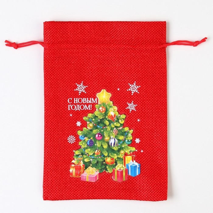 Мешок с термонаклейкой &laquo;Праздник&raquo;, 13 х 18 см +/- 1.5 см, Новый год