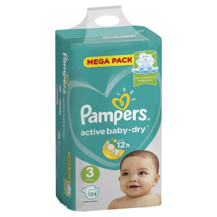 Подгузники Pampers Active Baby (6-10 кг), 124 шт Подгузники Pampers Active Baby (6-10 кг), 124 шт