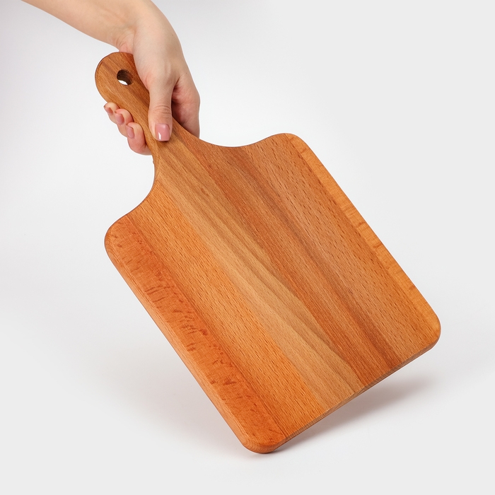 Доска разделочная Adelica «Для подачи», 35×21×1,6 см, с ручкой, массив бук Доска разделочная Adelica «Для подачи», 35×21×1,6 см, с ручкой, массив бук
