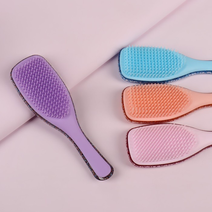 Расчёска массажная, 6,5 &times; 21 см, цвет МИКС