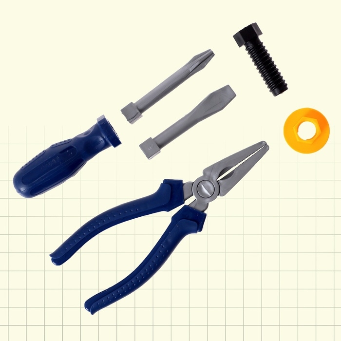 Набор инструментов &laquo;Слесарь&raquo;, 6 элементов, цвет МИКС