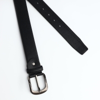 Ремень мужской, ширина 3,5 см, винт, пряжка металл, цвет чёрный Ремень мужской, ширина 3,5 см, винт, пряжка металл, цвет чёрный