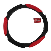 Оплетка на руль TORSO, анатомическая, 6 подушек, размер 38 см, черно-красный Оплетка на руль TORSO, анатомическая, 6 подушек, размер 38 см, черно-красный