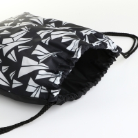 Мешок для обуви на шнурке, цвет белый/чёрный