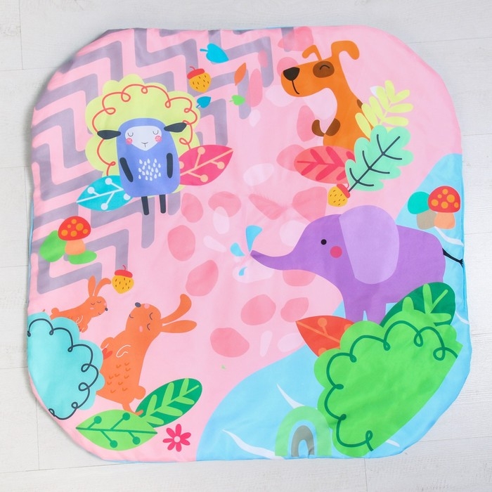 Развивающий коврик &laquo;Слоник&raquo;, с дугами, квадратный, 76х76х0,5
