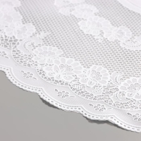 Салфетка сервировочная на стол «Цветущая», ажурная, 60×60 см, ПВХ, цвет белый Салфетка сервировочная на стол «Цветущая», ажурная, 60×60 см, ПВХ, цвет белый