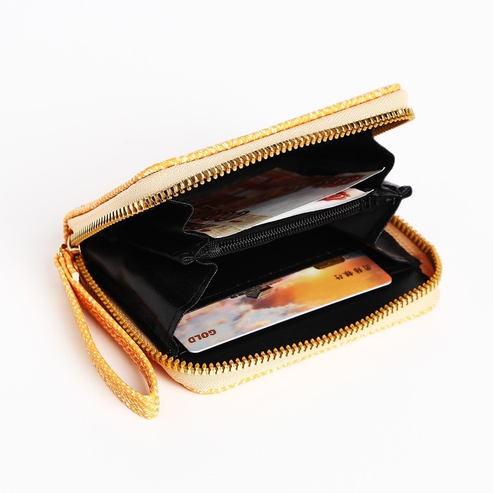 Кошелёк детский на молнии, цвет жёлтый